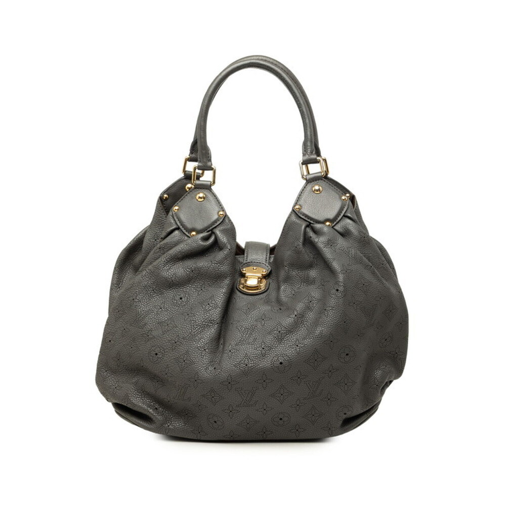 Louis Vuitton Monogram Mahina L Handbag Tote Bag M93441 Anthracite Grey Leath...